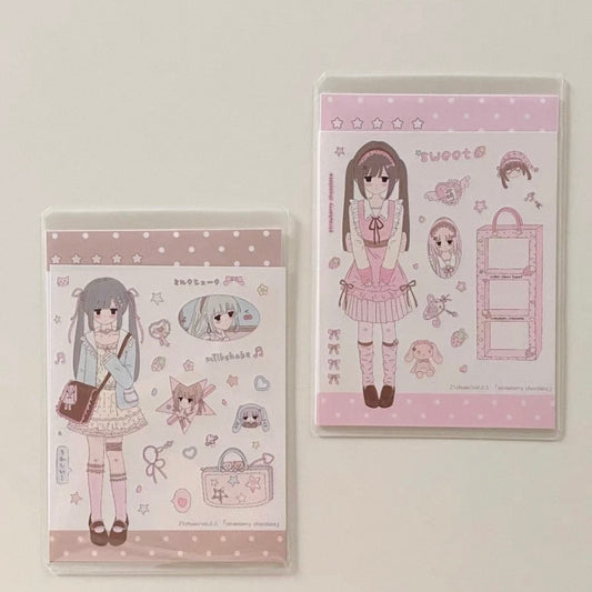 {21chuan} strawberry sticker sheet