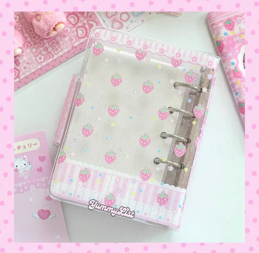 {yummylist} m5 glitter polkadot strawberry binder