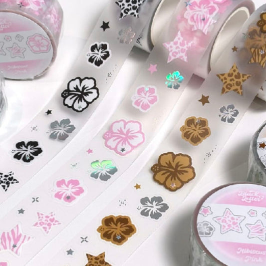 {blackletter} gal hibiscus kiss cut tape