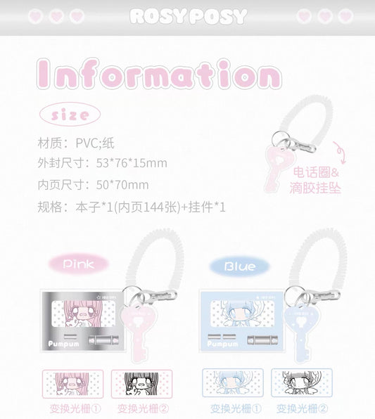 {rosyposy} x pumpum mini notebook pendant