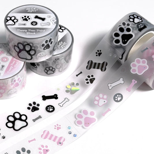 {blackletter} puppy paw kiss cut tape