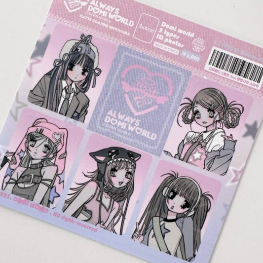 {domi world} pastel id sticker