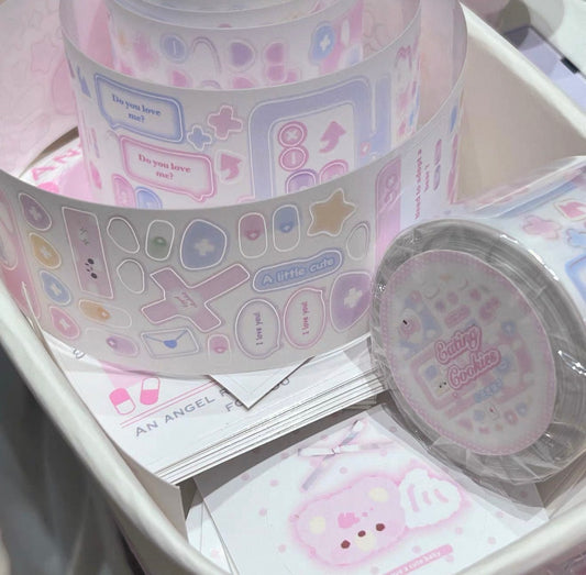 {eating cookies} dream cloud kiss cut tape