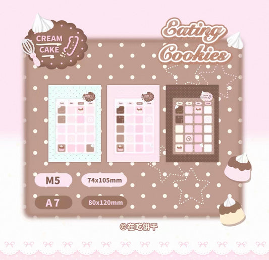 {eating cookies} m5/a7 cream cake weekly binder refill set