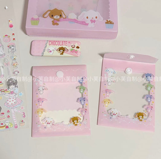 {byfufu} colorful sugarbunnies snap button pocket file