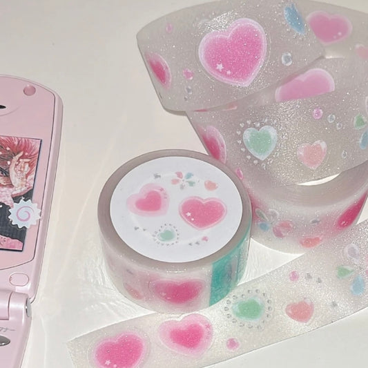 {coral tree} pink jewelry kiss cut tape