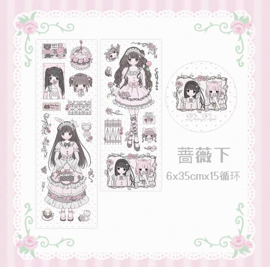 {DearDoris} under the rose kiss cut tape