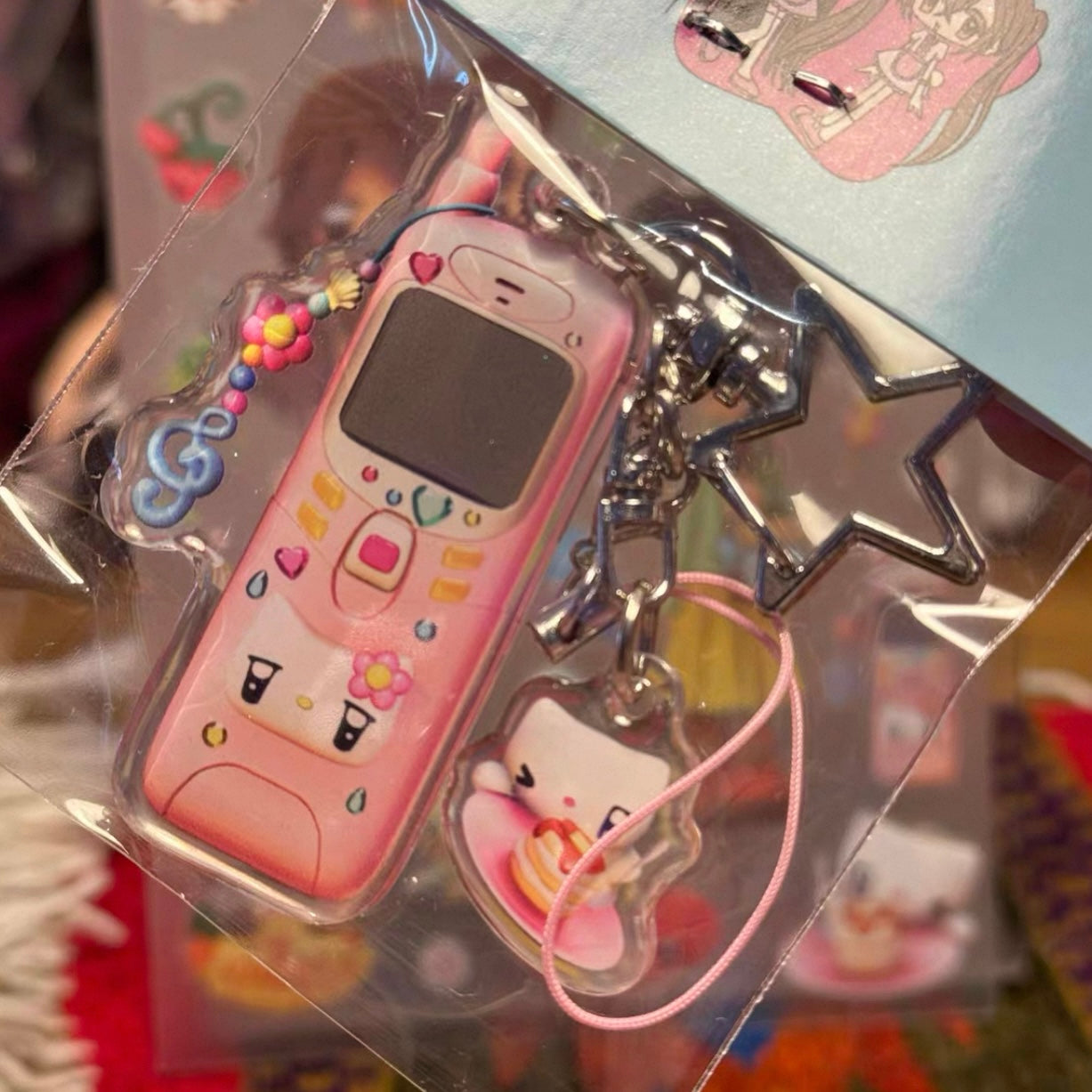 {YAO} vintage phone acrylic keychain