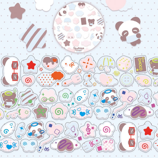 {seolkee illust} blue choco kiss cut tape