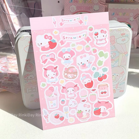 {rinki day} marshmallow picking strawberries