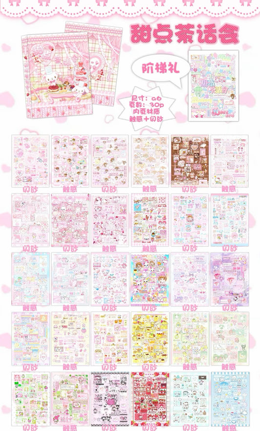 {c-贴纸书} 30p sugarbunnies tea talk sticker book