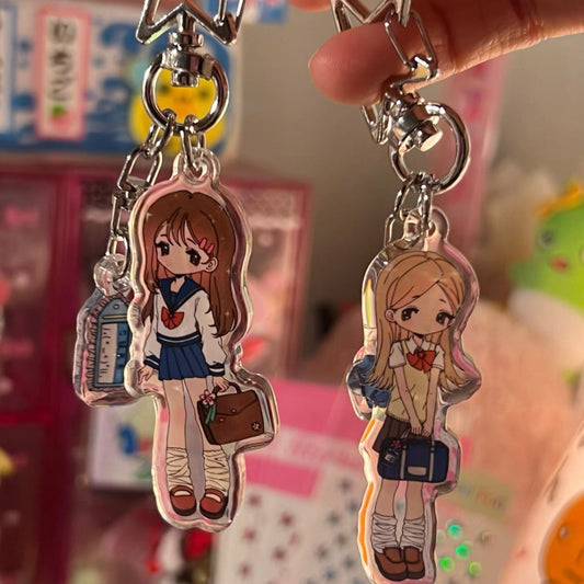 {YAO} JK highschool girls acrylic keychain