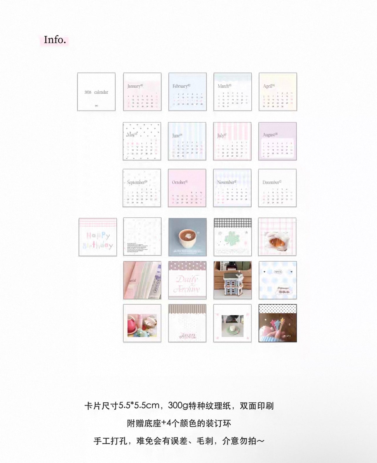 {all4u} mini 2026 calendar