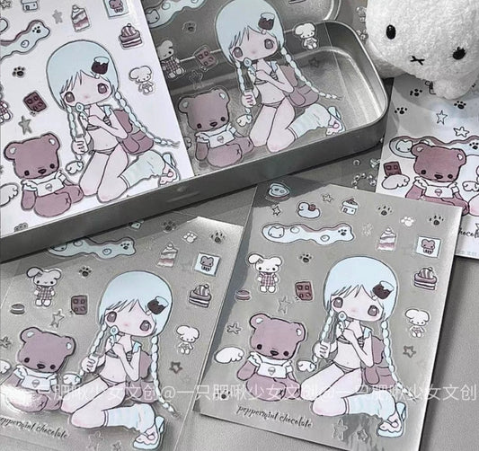 {snow bunny island} peppermint chocolate