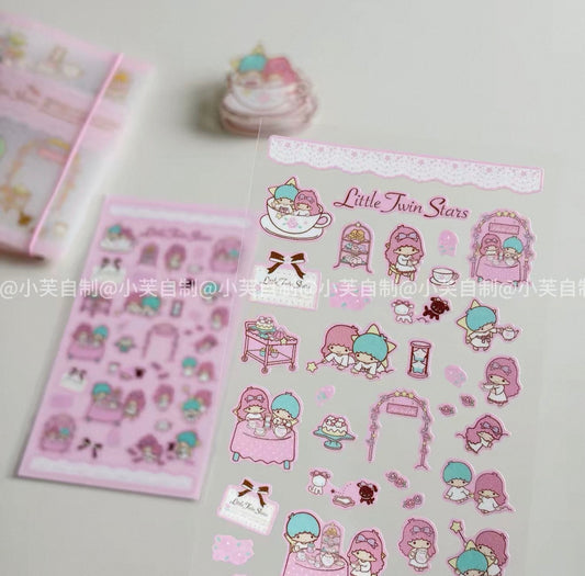 {byfufu} little twin stars tea party sticker