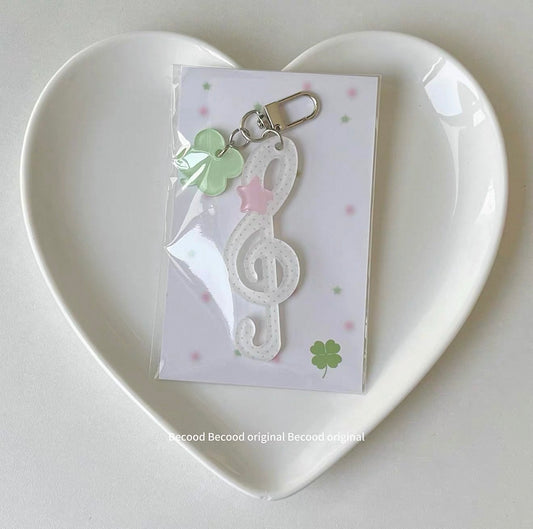 {becood} strawberry lucky note acrylic keychain