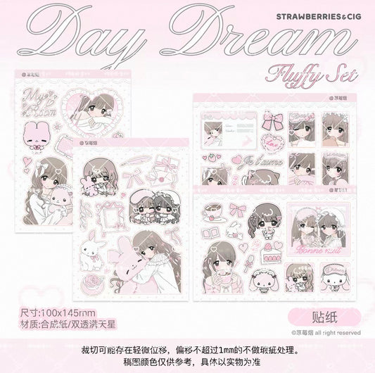 {strawberries & cig} day dream “fluffy” sticker collection