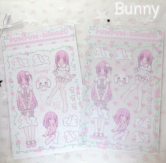 {sanako x pumpum} bunny a6 sticker