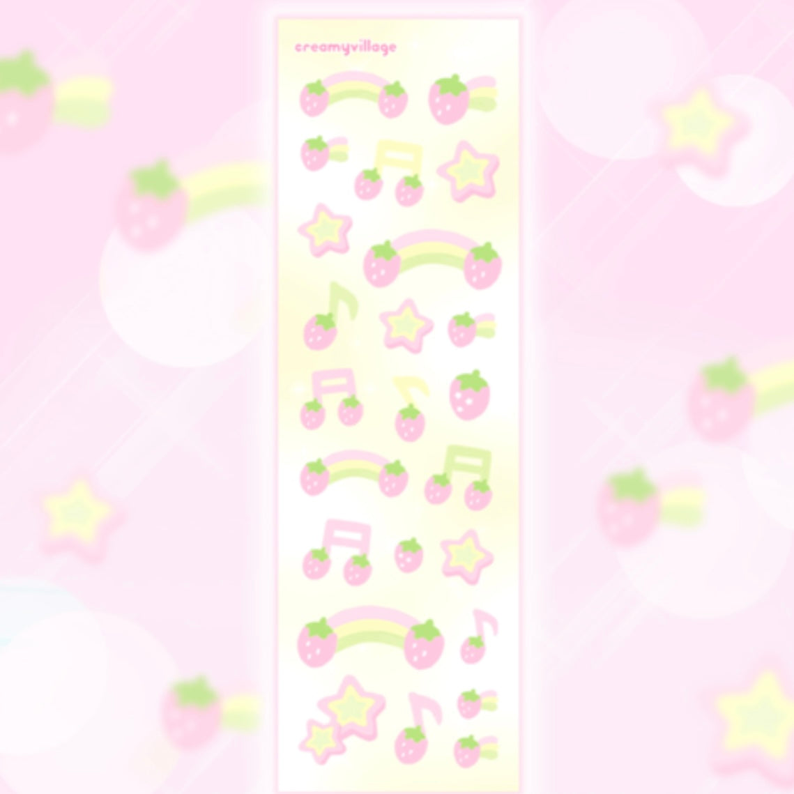 {creamy village} rainbow strawberries