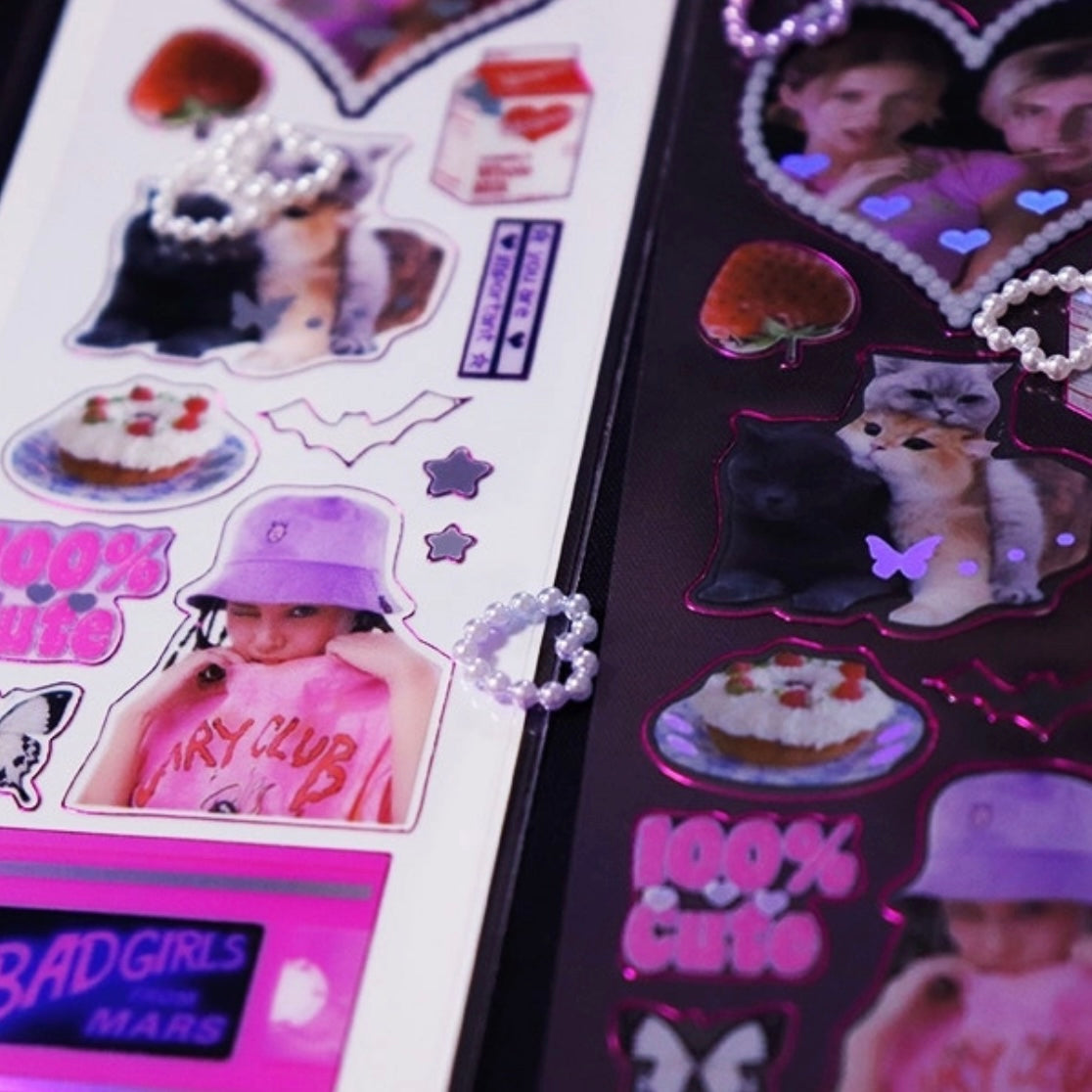 {seobbol} bad girls pink foil seal