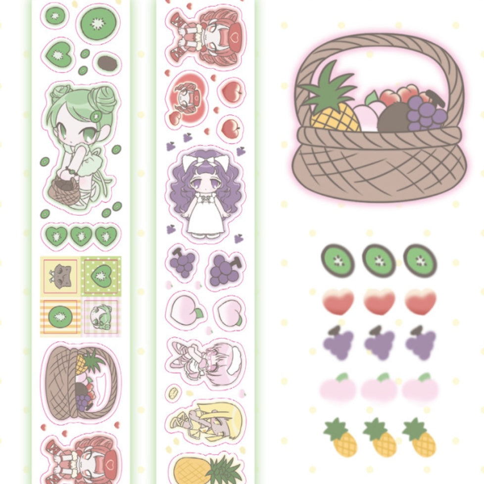 {pumpum} fruit basket diecut sticker tape