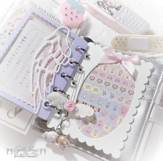 {cherish203} white lace frame index holder