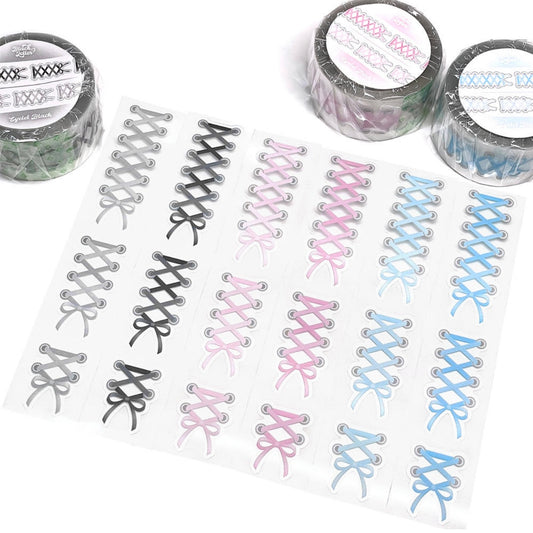 {blackletter} eyelet ballet ribbon kiss cut tape