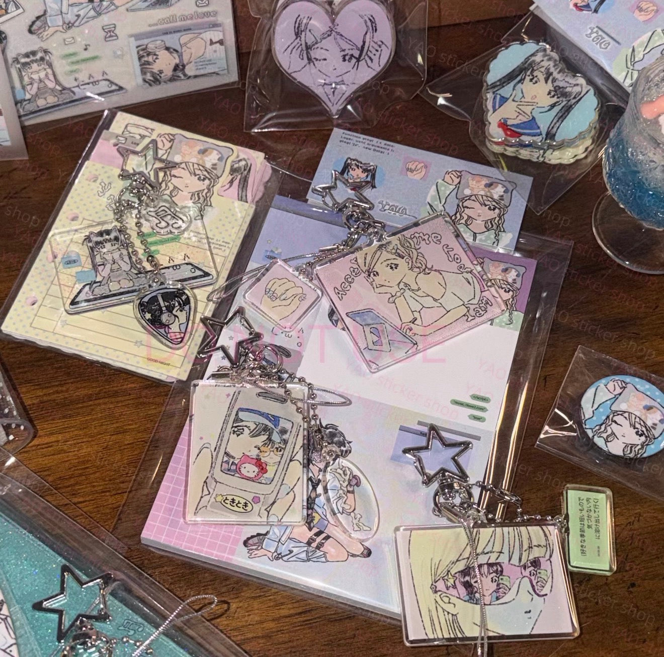 {YAO} y2k electronic life keychains