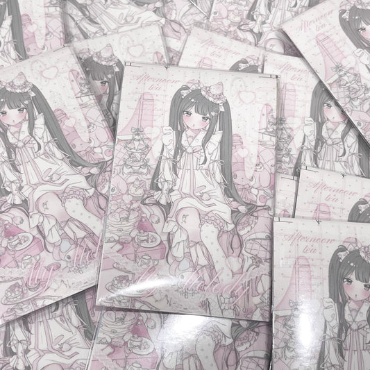 {curl cat} afternoon tea sticker