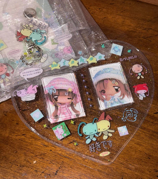 {YAO x alldollscode} heart photo storage keychain