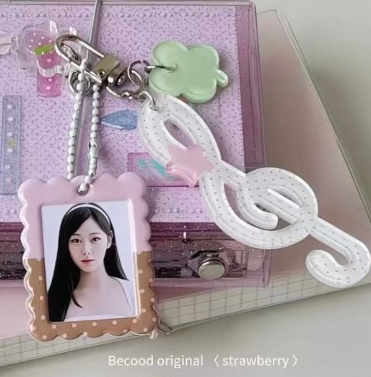 {becood} strawberry lucky note acrylic keychain