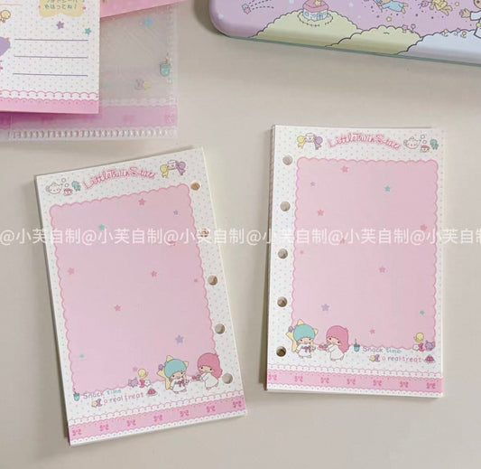 {byfufu} little twin stars pastel rainbow a7/m5 refill paper