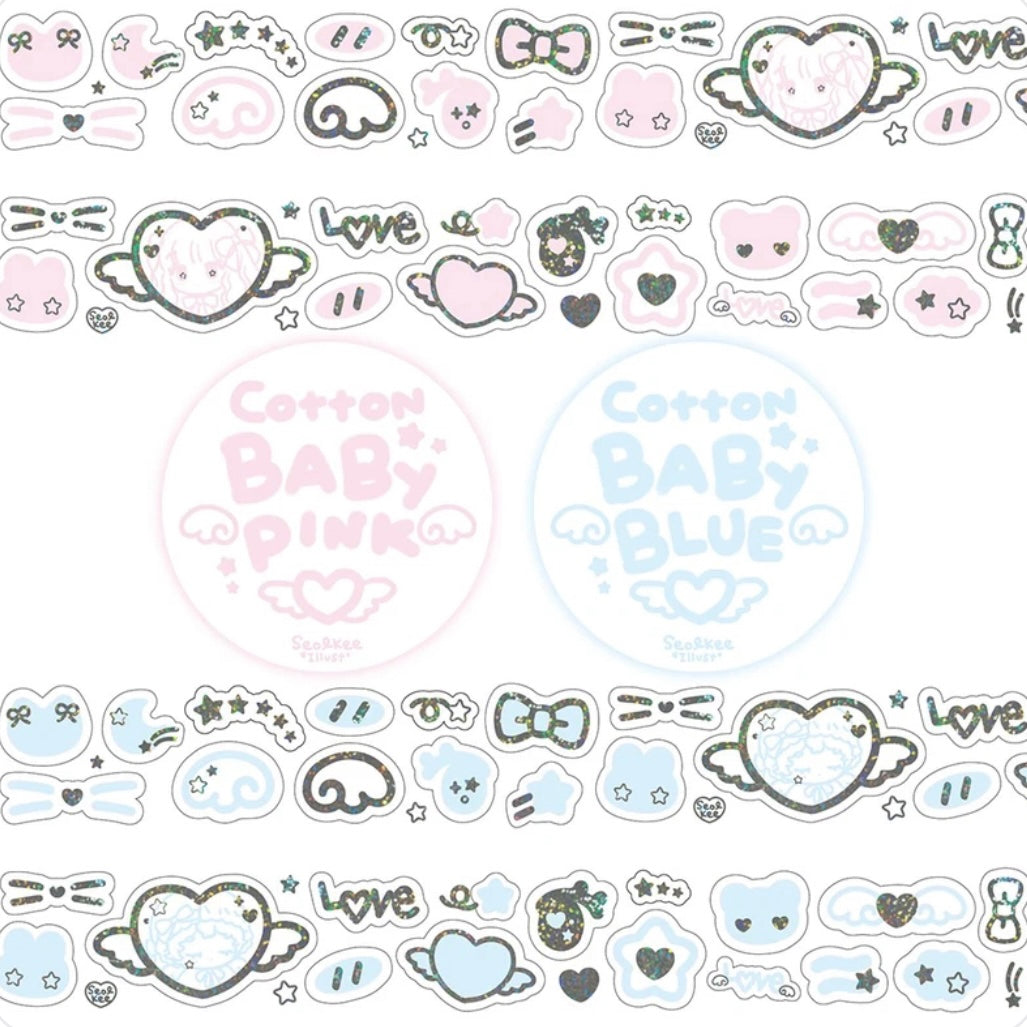 {seolkee illust} cotton baby kiss cut tape