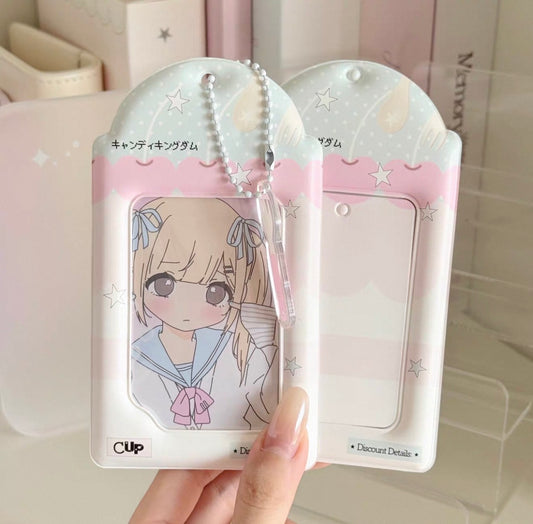 {ribbon shop} blue dessert photocard holder