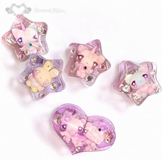 {caramel rain} rhinestoned epoxy clip
