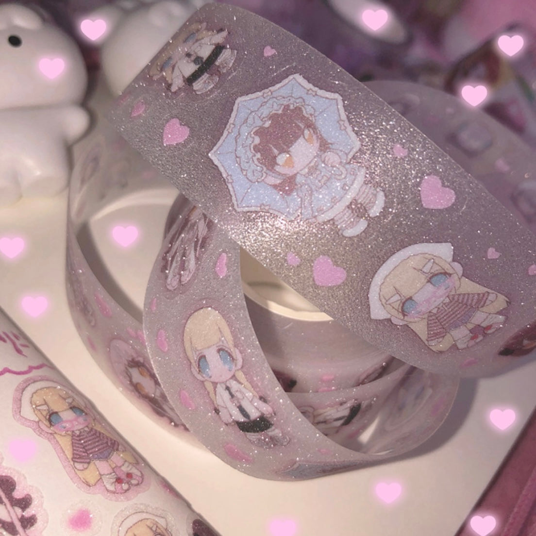 {pumpum} daily girls diecut sticker tape