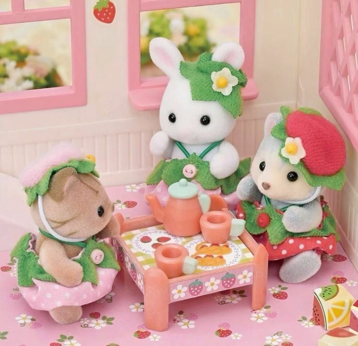 {JAPAN} sylvanian families strawberry baby set of 5