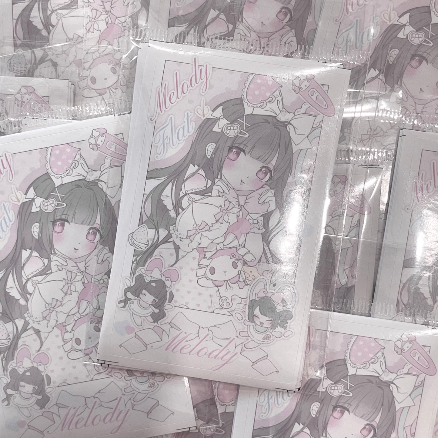 {curl cat} melody and flat sticker