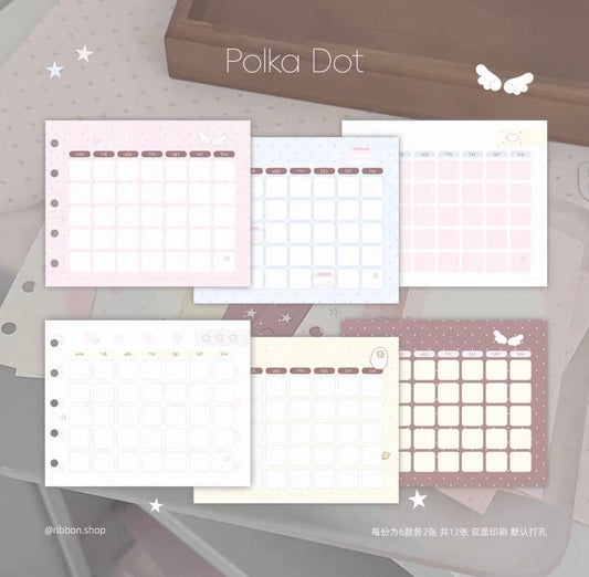 {ribbon shop} retro polka dot foldable m5 refill paper
