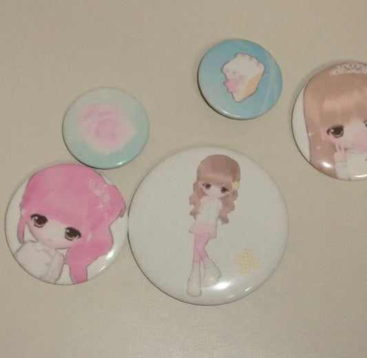 {coral tree} pin button set