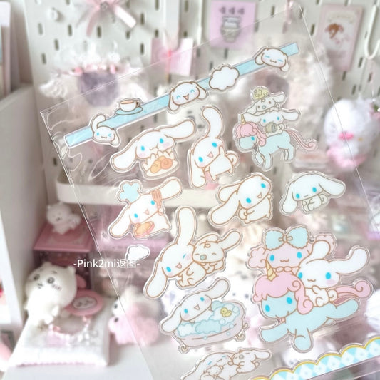 {pink2mi} unicorn cinnamoroll epoxy sticker