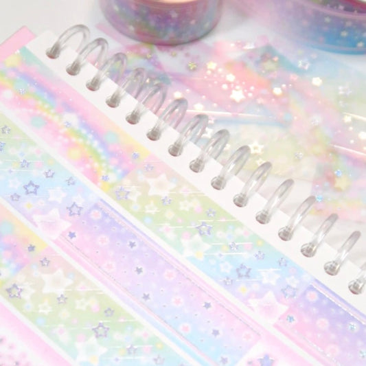{pearly button} milky stardust tape