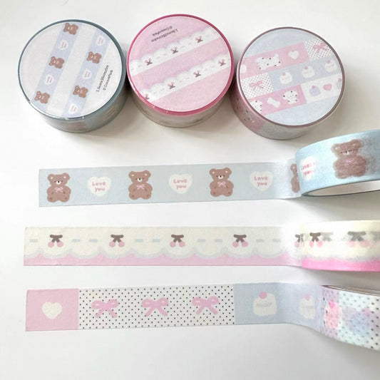 {creampark} cute 1.5cm washi tape