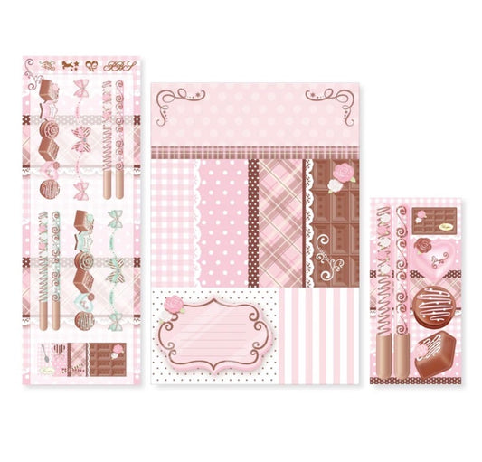 {pearly button} pink rose cocoa set