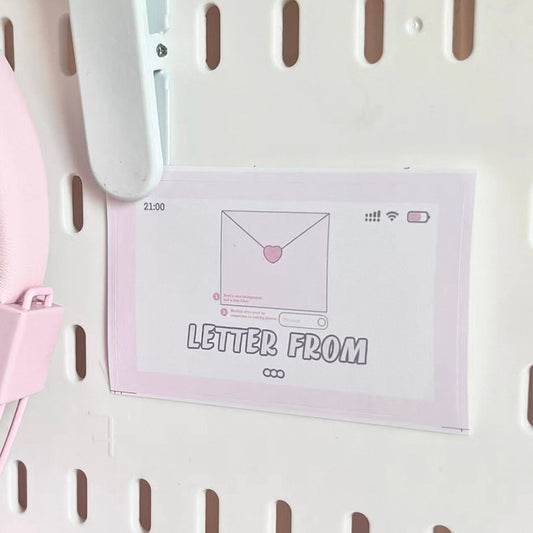 {eating cookies} pink border letter from… seal sticker 10pc