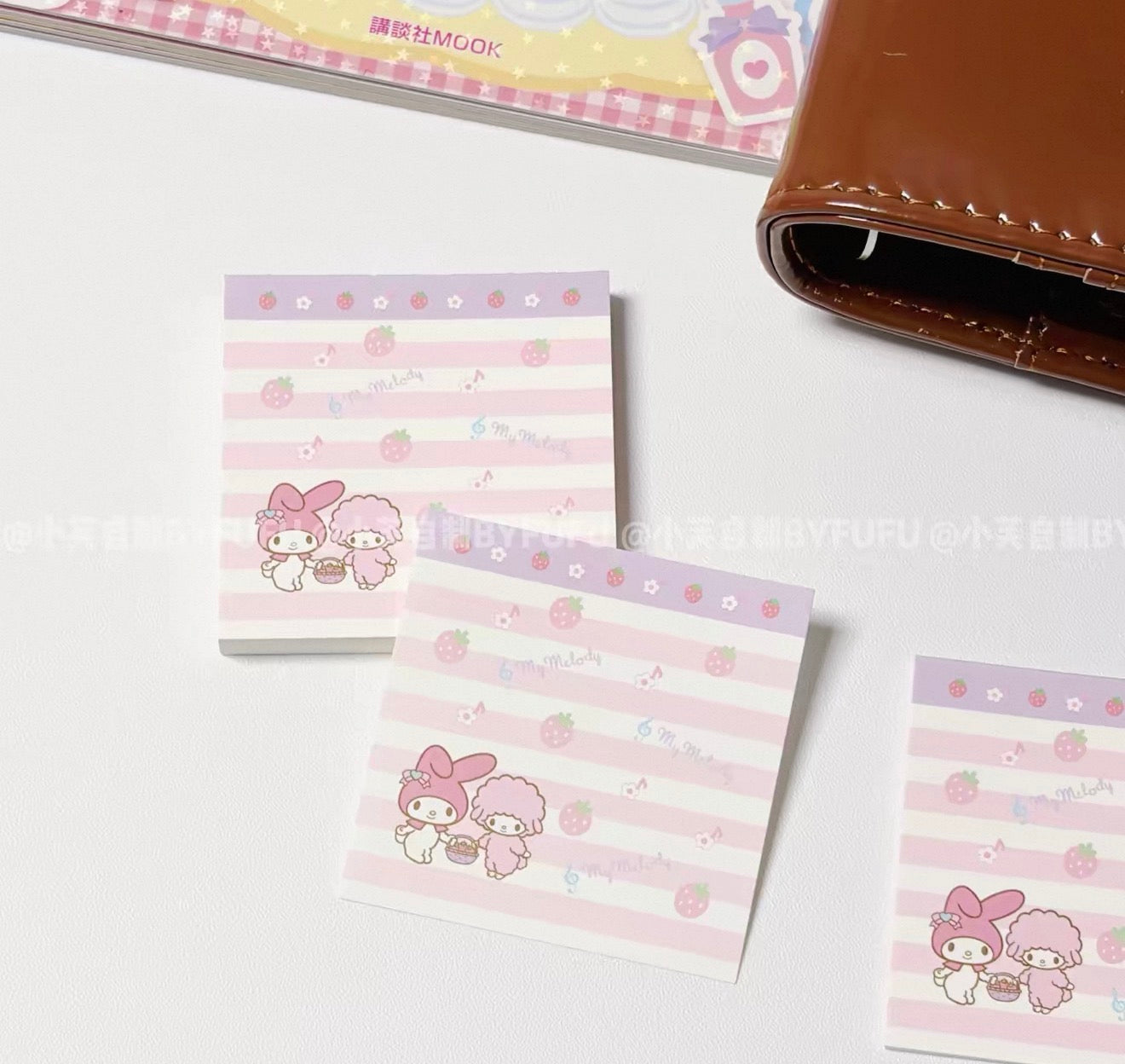 {byfufu} my melody and piano strawberry striped note