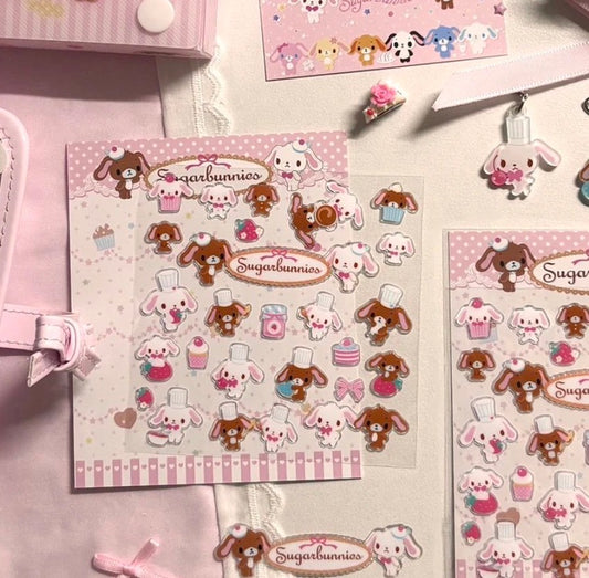 {homemade chestnut} strawberry jam sugarbunnies epoxy sticker