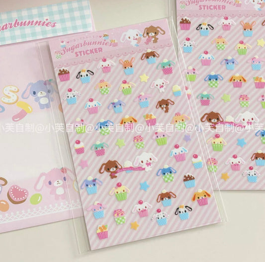 {byfufu} sugarbunnies cute cupcake transfer sticker