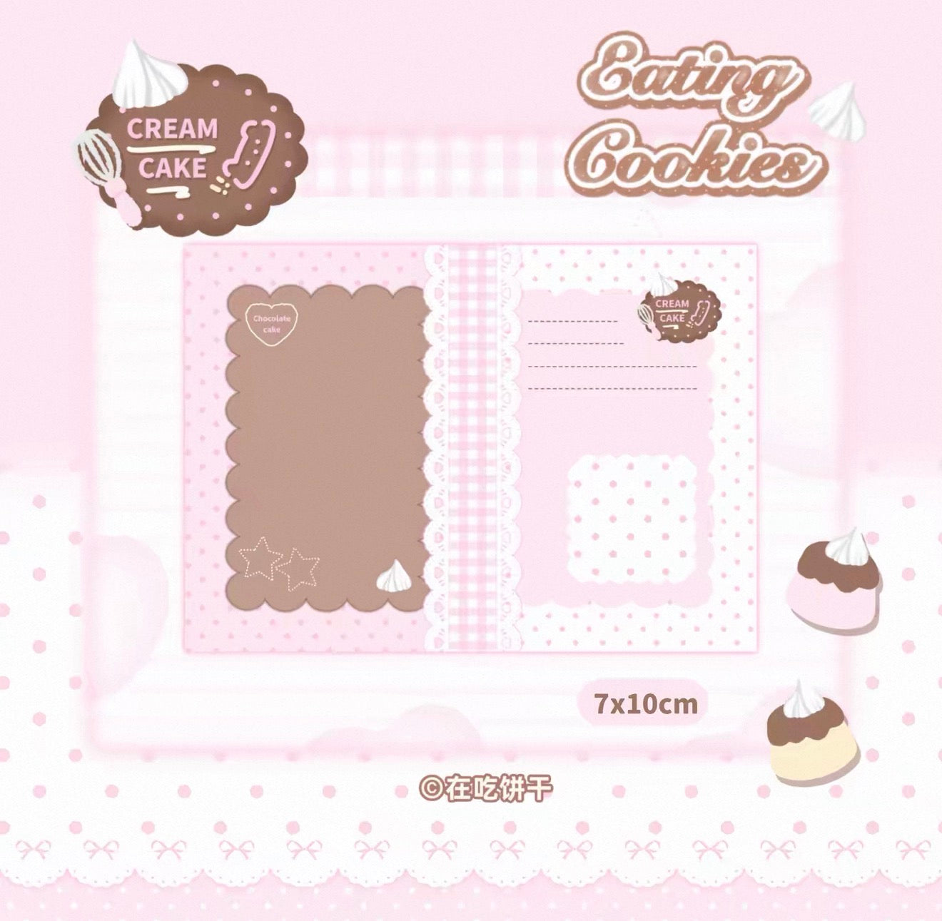 {eating cookies} cream cake note
