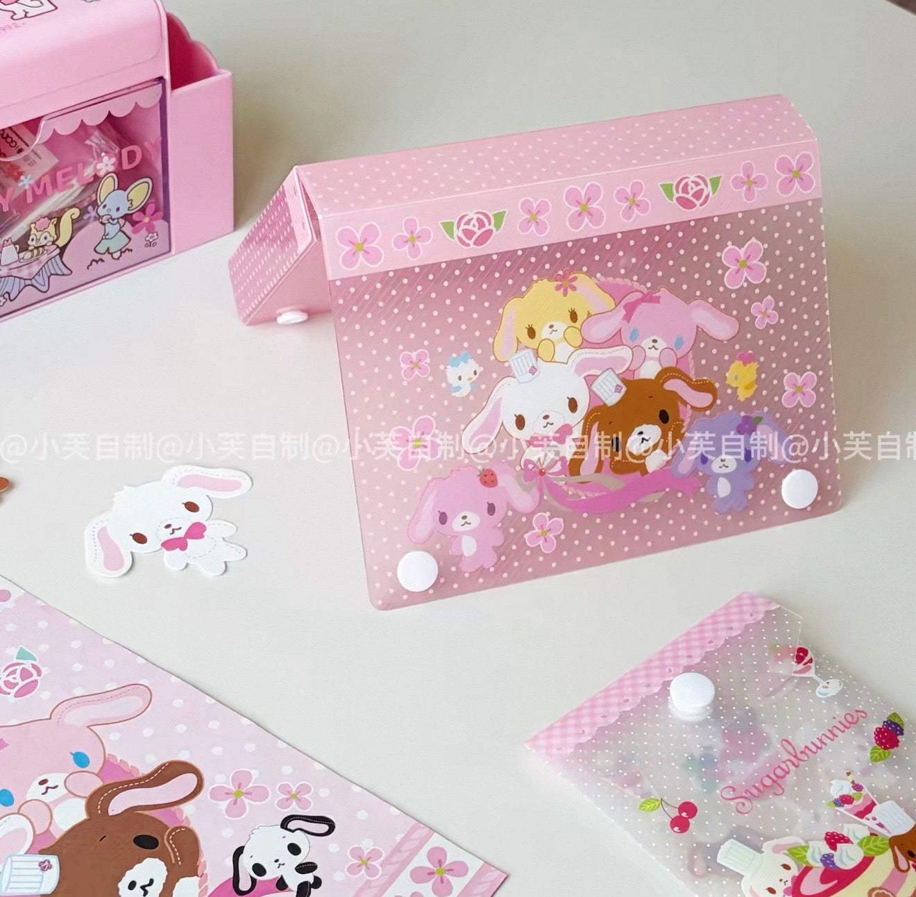 {byfufu} sugarbunnies rosy lace pocket storage file